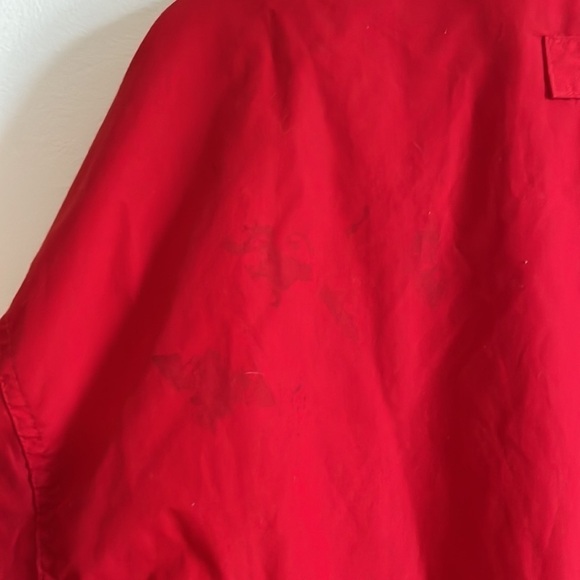 VTG 90s Jacket Gear Sports Boating Large Red Navy Blue Long Sleeve Windbreaker - Picture 9 of 14